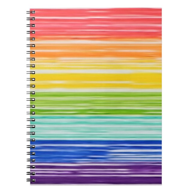 Unsaubere Regenbogenstreifen Notizblock (Vorderseite)