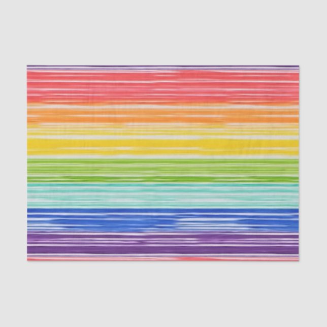 Unsaubere Regenbogenstreifen Seidenpapier (Vorderseite)