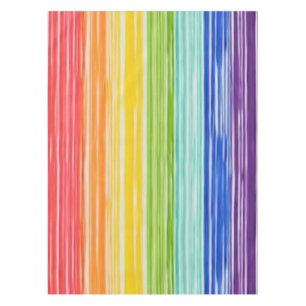 Unsaubere Regenbogenstreifen Tischdecke