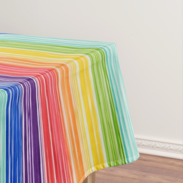 Unsaubere Regenbogenstreifen Tischdecke (Beispiel)