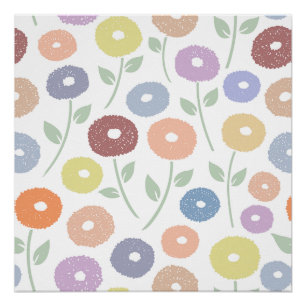 Unschärfe Blume Lg Muster Pastell Poster