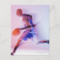 Unscharfe Sicht auf Basketballspieler treiben
