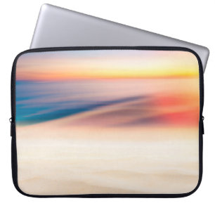 Unschärfe tropischer Sonnenuntergang Strand mit Bo Laptopschutzhülle
