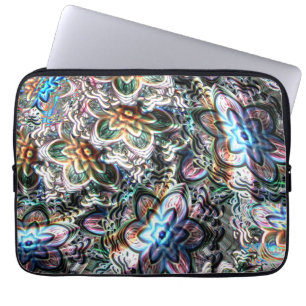 Unscharfe virtuelle Blüte in farbigen Gradientenst Laptopschutzhülle