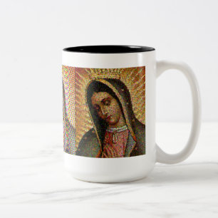 Unscharfe Visions-Jungfrau von Guadalupe-Tasse Zweifarbige Tasse