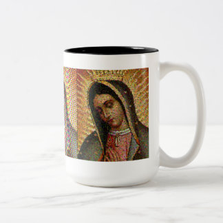 Unscharfe Visions-Jungfrau von Guadalupe-Tasse Zweifarbige Tasse