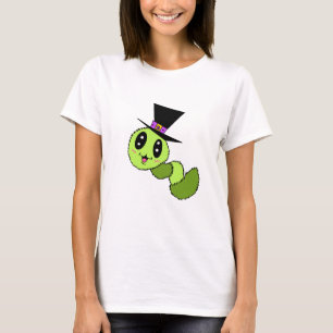 Unschärfe Wurm mit Hut Frauen-Shirt T-Shirt