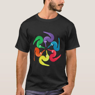 Unscharfe Würmer an einem String T-Shirt