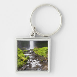 Unscharfer Wasserfall und Fluss Schlüsselanhänger