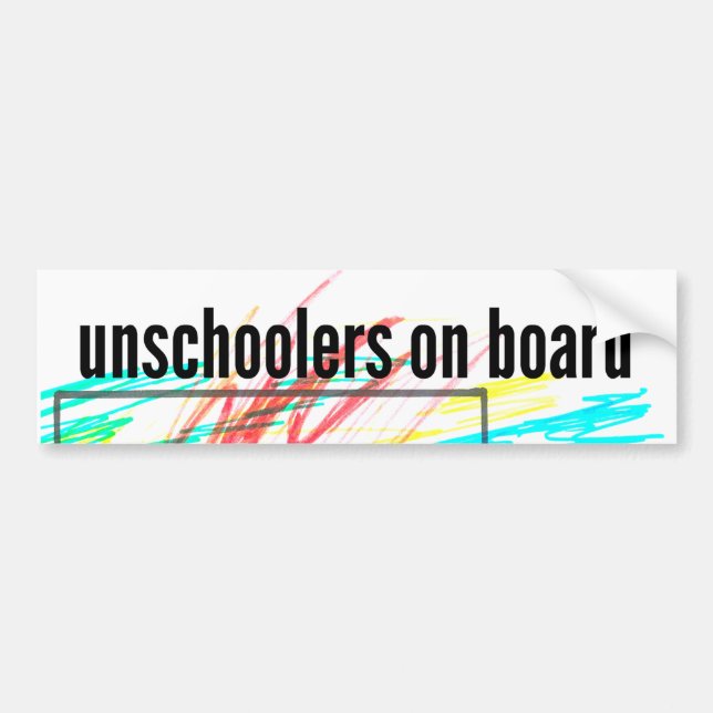 Unschoolers an Bord Autoaufkleber (Vorne)