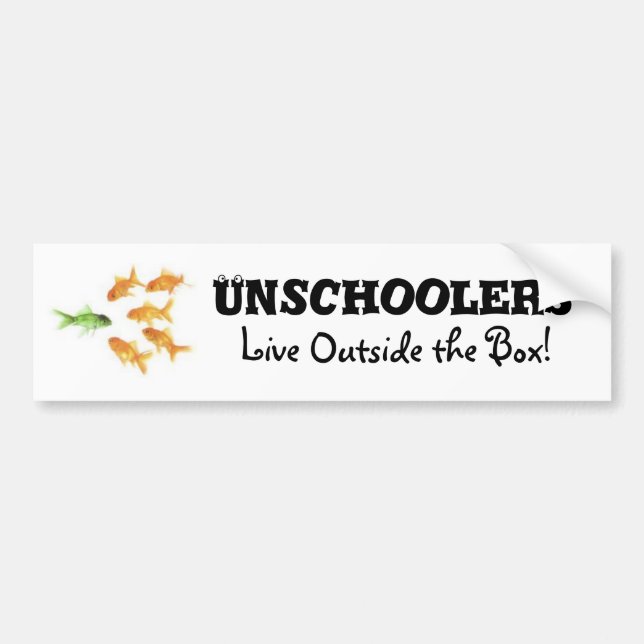 Unschoolers lebend außerhalb des Kastens Autoaufkleber (Vorne)