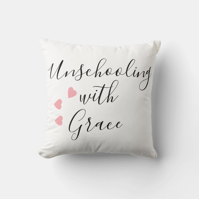 Unschulbildung Mama Grace Hearts Kissen (Vorderseite)