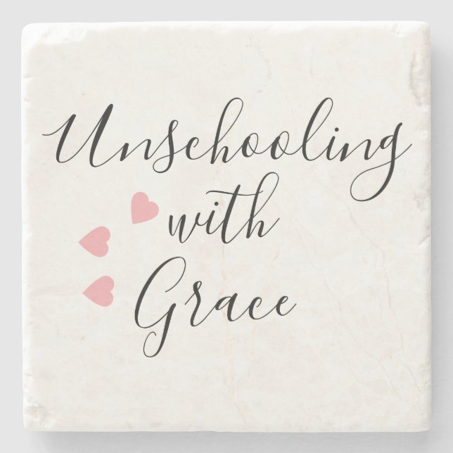 Unschulbildung Mama Grace Hearts Steinuntersetzer (Vorderseite)