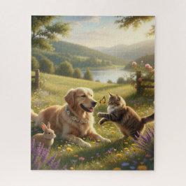 Unschuldige Freundschaft in der Umarmung der Natur