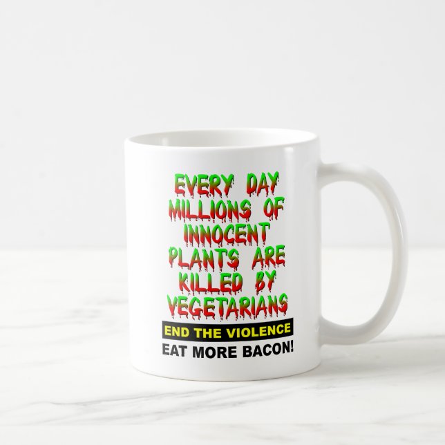Unschuldige Pflanze Funny Mug Kaffeetasse (Rechts)