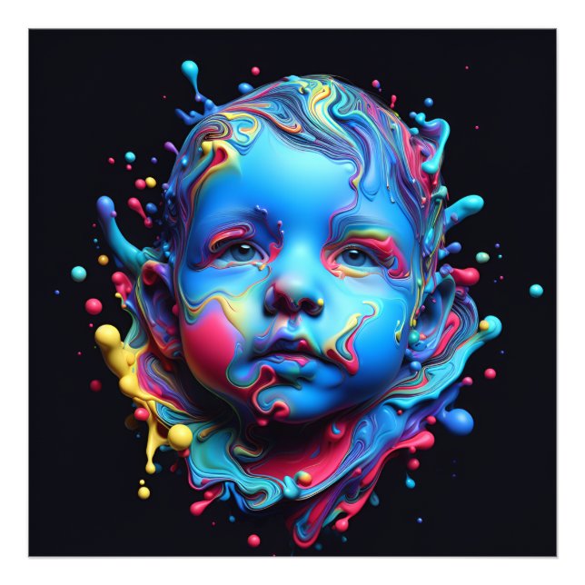 Unschuldige Träume - KI am Arbeitsplatz Fotodruck (Vorne)