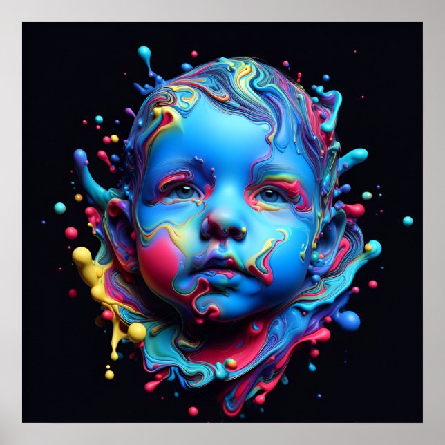 Unschuldige Träume - KI am Arbeitsplatz Poster (Vorne)