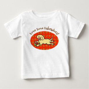 Unschuldiger gelber Labrador-Welpen-Cartoon Baby T-shirt