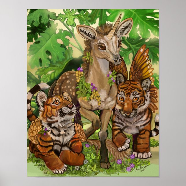 'Unschuldigkeit des neuen' Einhornplakats Poster (Vorne)