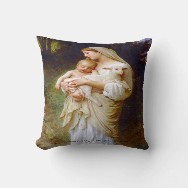 Unschuldigkeit von Bouguereau Kissen (Vorderseite)