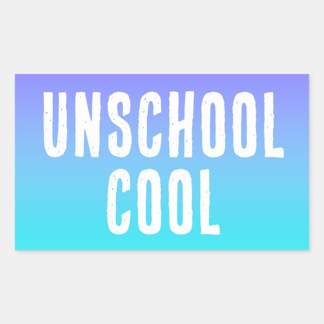 Unschulische Coole Aquamarine Lila Aufkleber (Vorderseite)