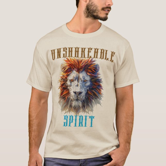 Unschüttelbarer Geist - Löwengesicht T-Shirt (Vorderseite)
