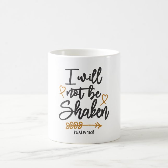 Unschüttelbarer Glaube - Psalm 16:8 Christliches D Kaffeetasse (Mittel)