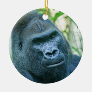 Unschwindelerregende Stärke Silverback Gorilla Kit Keramik Ornament