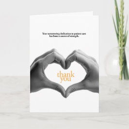 Unschwindende Behandlung der Patienten Dankeskarte