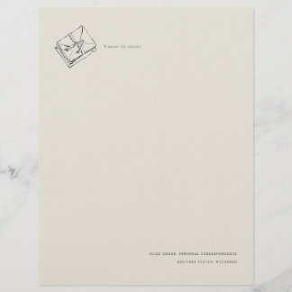 Unsent Letter- Jane Austen Inspired Letterhead Briefbogen