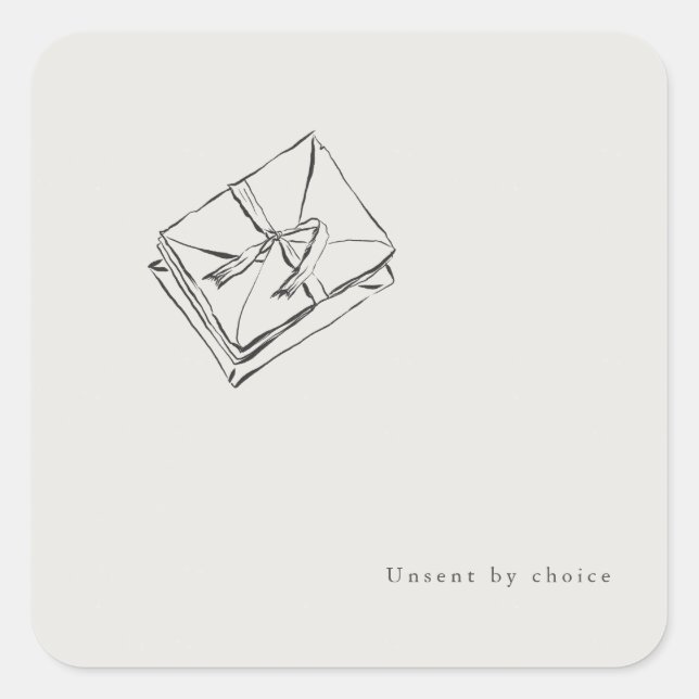 Unsent Letters- Regency Correspondence Quadratischer Aufkleber (Vorderseite)