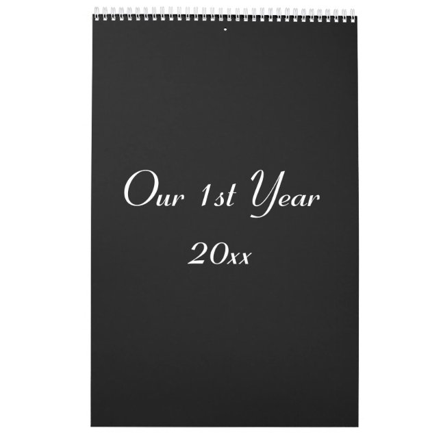 Unser 1. Foto-Hochzeitkalender Kalender (Rückseite)