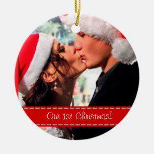 Unser 1. Weihnachten - addieren Sie Ihr Foto Keramikornament