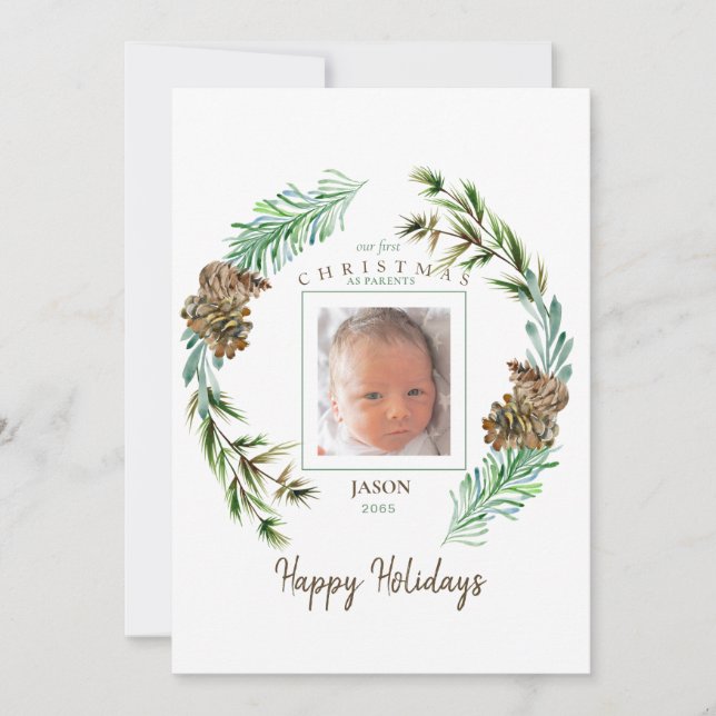Unser 1. Weihnachten als Eltern-Foto (Vorderseite)
