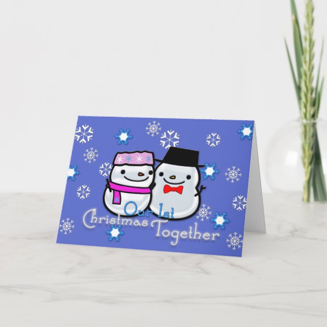 Unser 1. Weihnachten kardieren zusammen (Vorderseite)