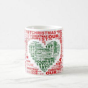 Unser 1. Weihnachten Rot Grün Herz Kaffee Tee Tass Kaffeetasse