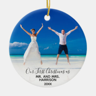 Unser 1. Weihnachtsmann 2 Foto Elegant Beach Keramik Ornament