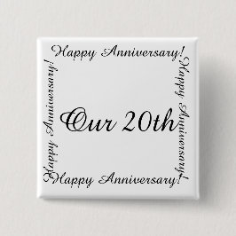 Unser 20. Happy Anniversay Button