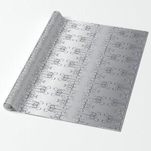 "Unser 25. Hochzeitsjubiläum" Handgeschriebenes S Geschenkpapier