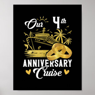 Unser 4. Jubiläum Golden Cruise Urlaub Paar Poster