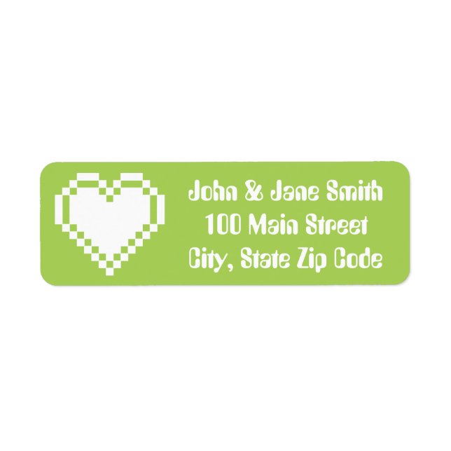 Unser 8-Bit-Hearts in Peridot Rücksendeadresse-Lab (Vorne)