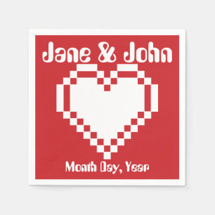 Unser 8-Bit-Herz in Cherry Napkins Serviette