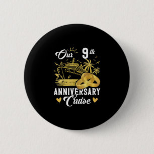 Unser 9. Jubiläums Golden Cruise Urlaub Paar Button