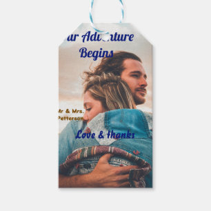Unser Abenteuer beginnt Foto vom Paar Liebe & Dank Geschenkanhänger
