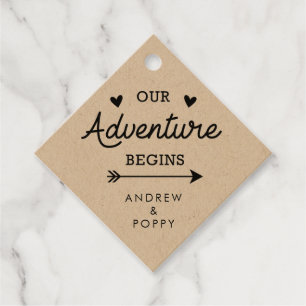Unser Abenteuer beginnt Herz und Pfeile Geschenkanhänger