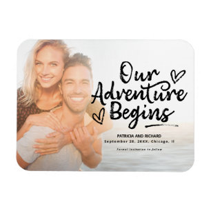 Unser Abenteuer beginnt Hochzeiten speichern das F Magnet
