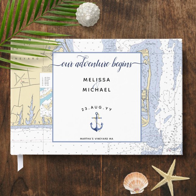 Unser Abenteuer beginnt ⚓️ Marthas Weingarten Schö Gästebuch (Our Adventure Begins ⚓️ Martha's Vineyard Nautical Guest Book
)