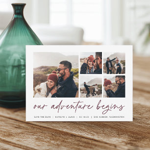 Unser Abenteuer beginnt   Multi-Foto Save The Date