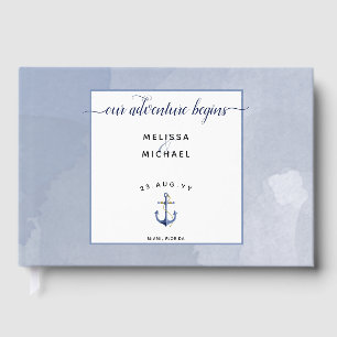 Unser Abenteuer beginnt #Nautical Navy Event Weddi Gästebuch