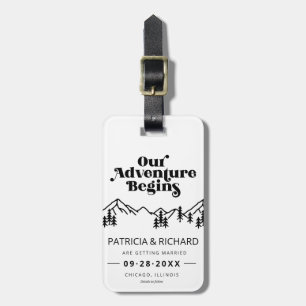 Unser Abenteuer Beginnt Outdoor-Hochzeit Save The  Gepäckanhänger